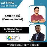 CA Final (2023 Scheme) (Audit + FR) (Exam oriented) Video Lectures by CA Abhishek Bansal, CA Vishal Jain (Download + eBooks)